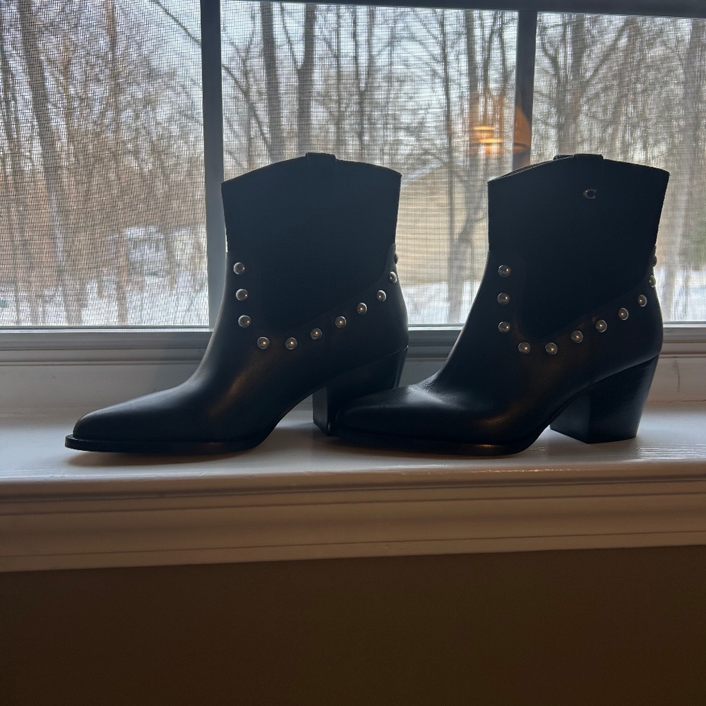 Coach leather boots